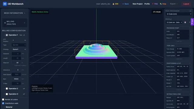 MillX interface screenshot