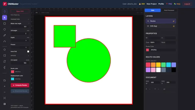 OtkMaster interface screenshot
